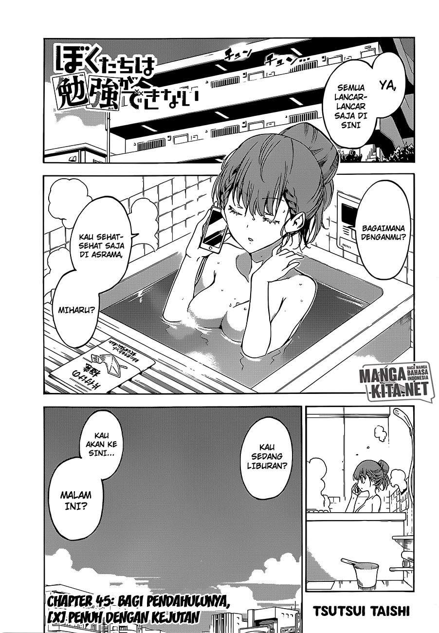 Baca Bokutachi wa Benkyou ga Dekinai Chapter 45 Gambar 2