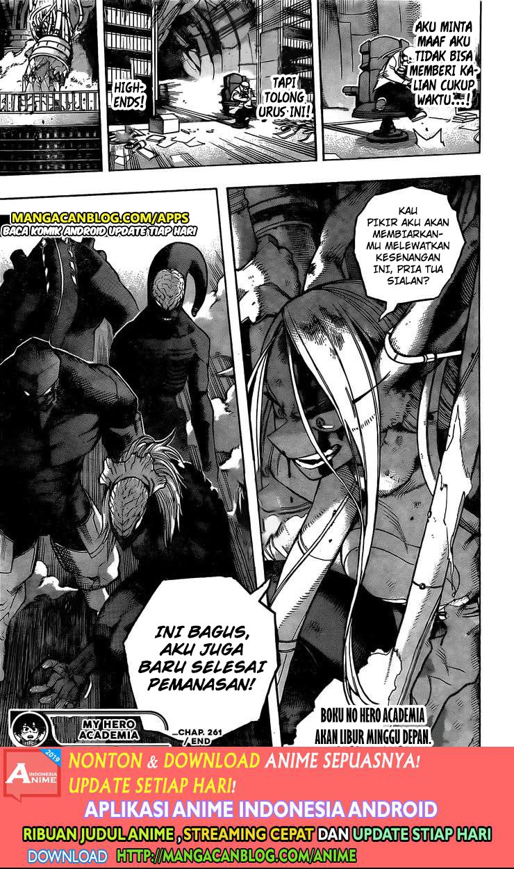 Boku no Hero Academia Chapter 261 Gambar 16