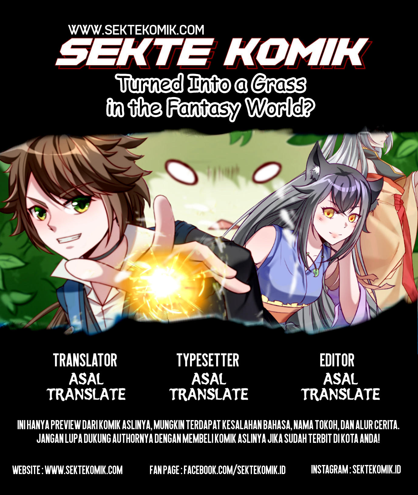 Baca Komik Turned Into a Grass in The Fantasy World? Chapter 03 Gambar 1