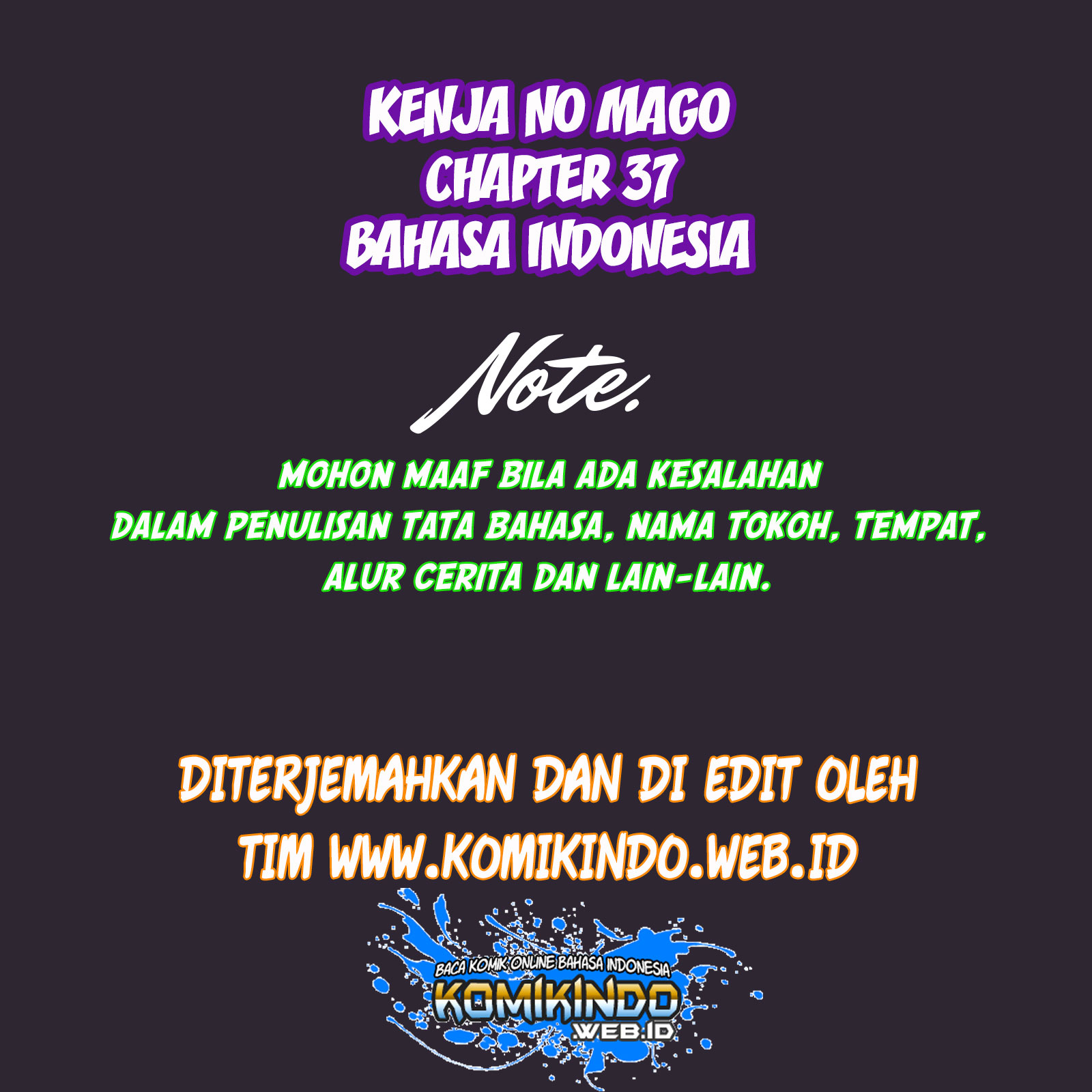 Baca  Kenja no Mago Chapter 37 Gambar 2