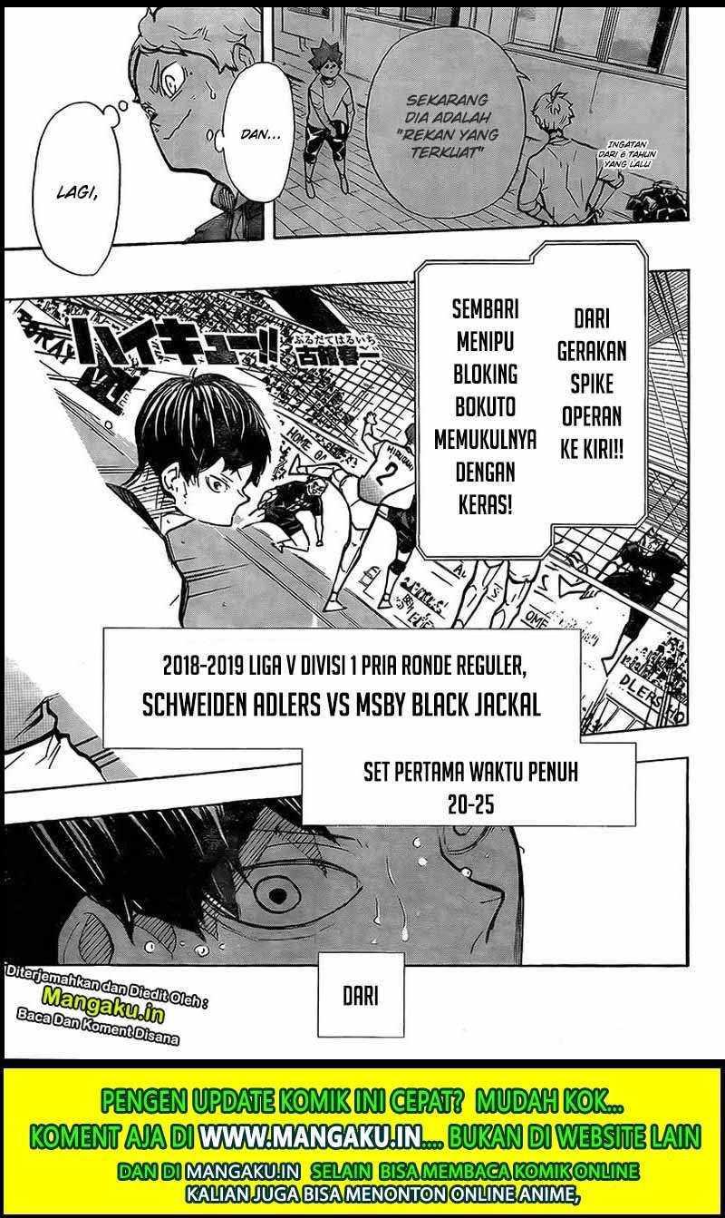 Baca Manga Haikyuu!! Chapter 387 Gambar 2