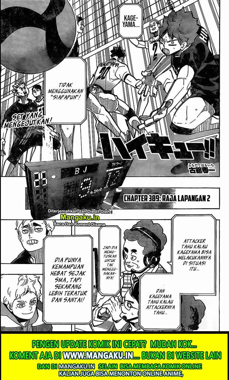 Baca Manga Haikyuu!! Chapter 389 Gambar 2