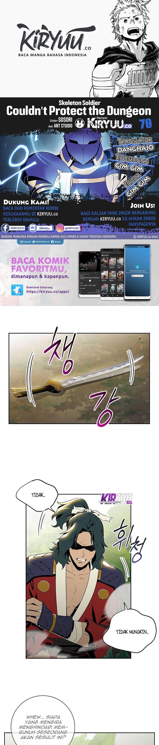 Baca Komik Skeleton Soldier Couldn’t Protect the Dungeon Chapter 70 Gambar 1
