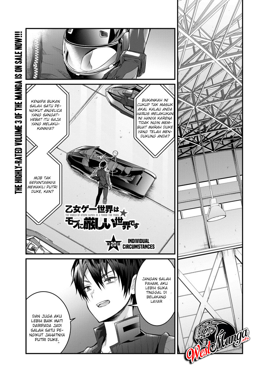Baca Otome Game Sekai wa Mob ni Kibishii Sekai Desu Chapter 20 Gambar 2