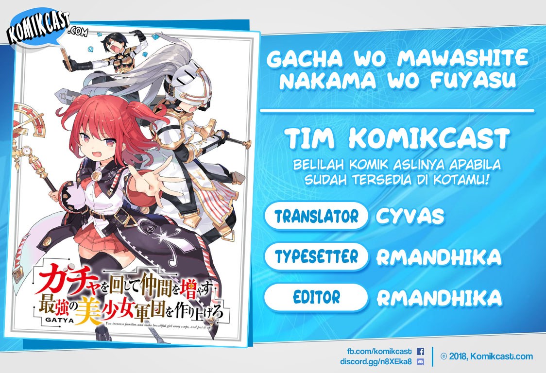 Baca Komik Gacha wo Mawashite Nakama wo Fuyasu Saikyou no Bishoujo Gundan wo Tsukuriagero Chapter 06 Gambar 1
