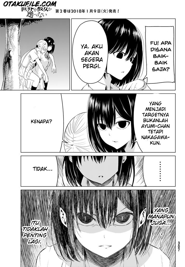 Sekai ka Kanojo ka Erabenai Chapter 09 Gambar 35