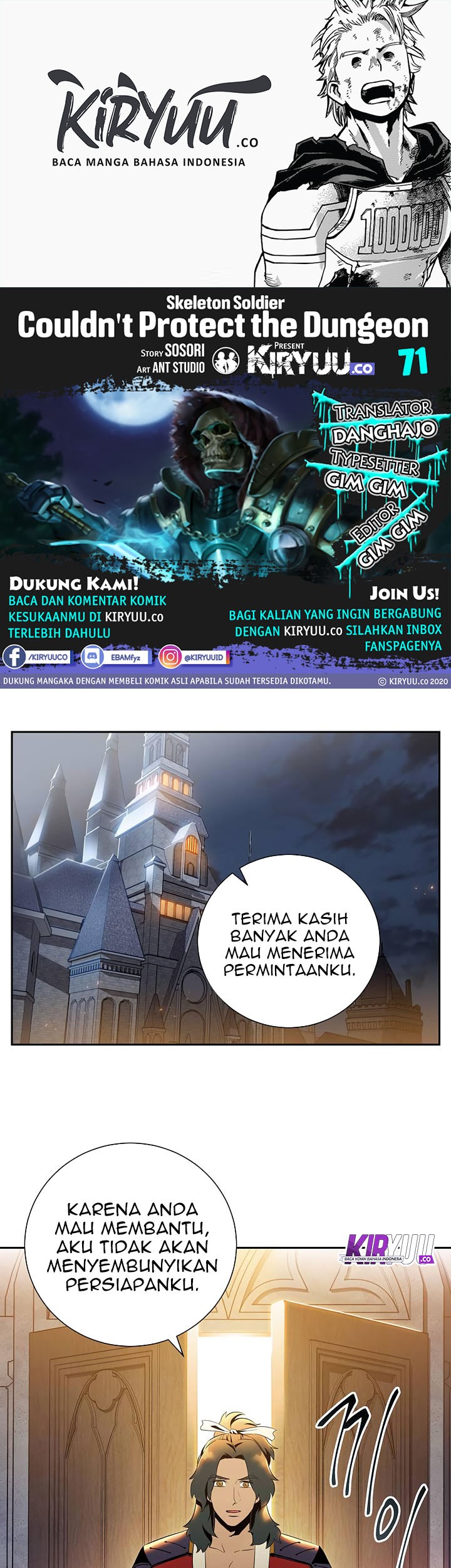 Baca Komik Skeleton Soldier Couldn’t Protect the Dungeon Chapter 71 Gambar 1
