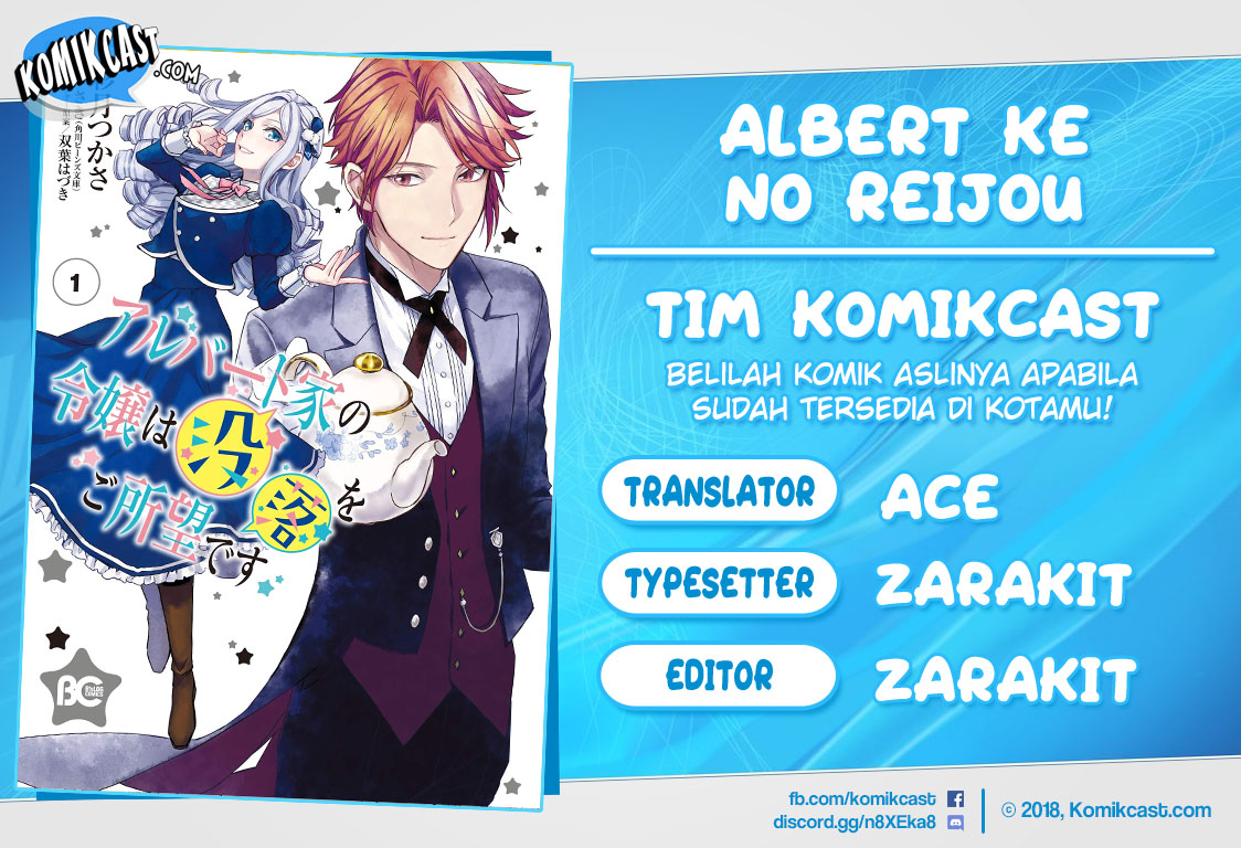 Baca Komik Albert Ke no Reijou wa Botsuraku wo go Shomou desu Chapter 04.3 Gambar 1