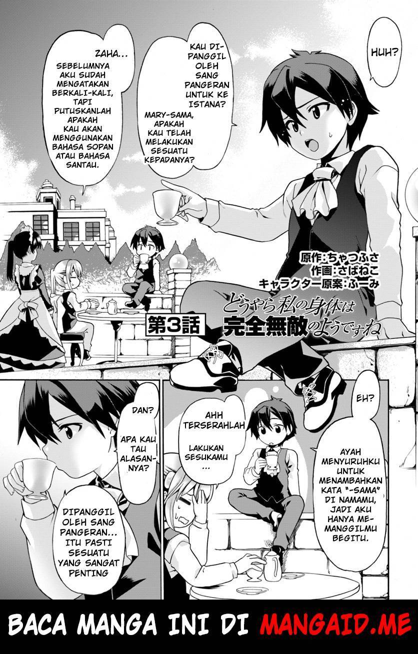 Baca Komik Douyara Watashi No Karada Wa Kanzen Muteki No You Desu Ne Chapter 03 Gambar 1
