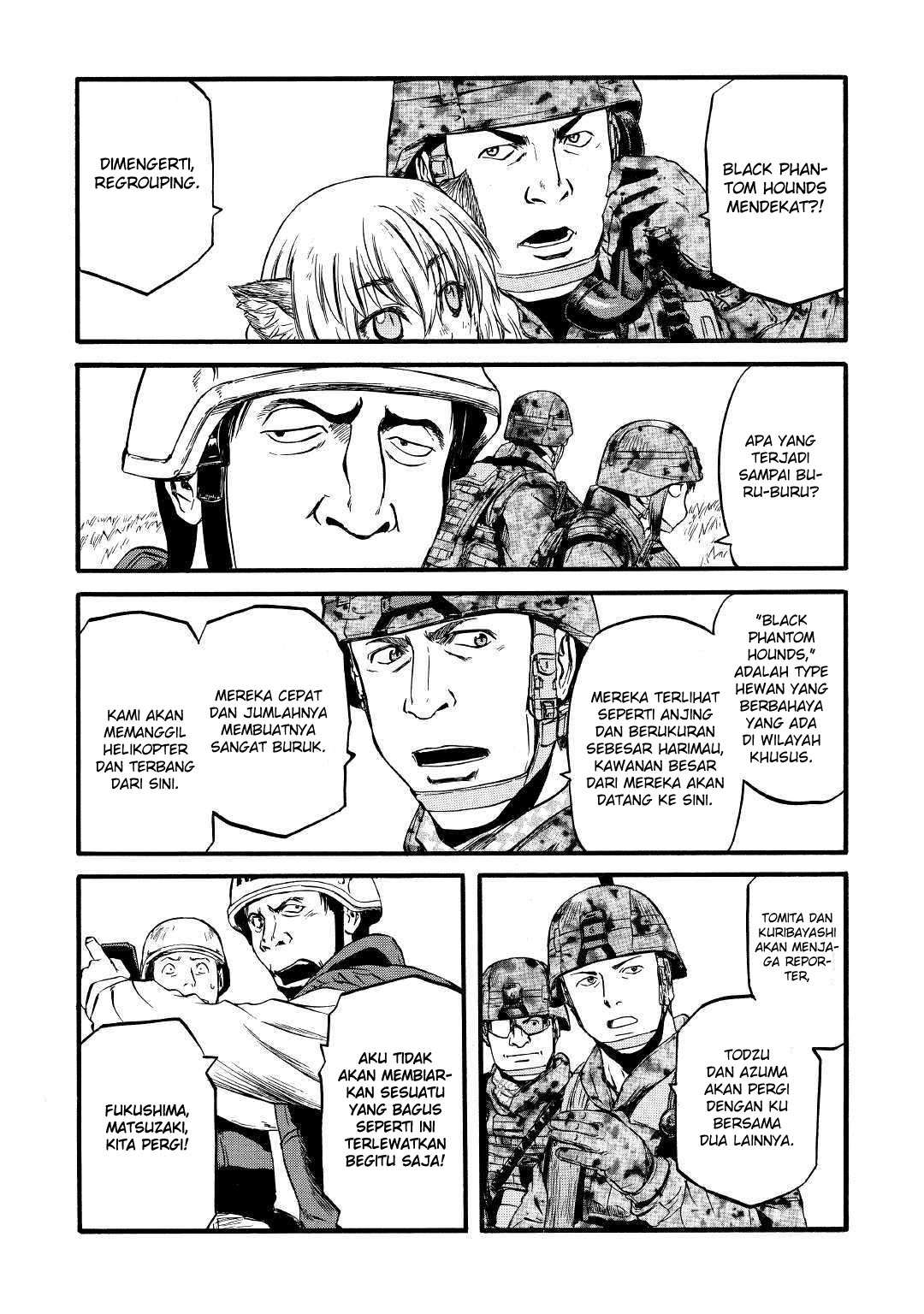 Gate – Jietai Kare no Chi nite Kaku Tatakeri Chapter 87 Gambar 24