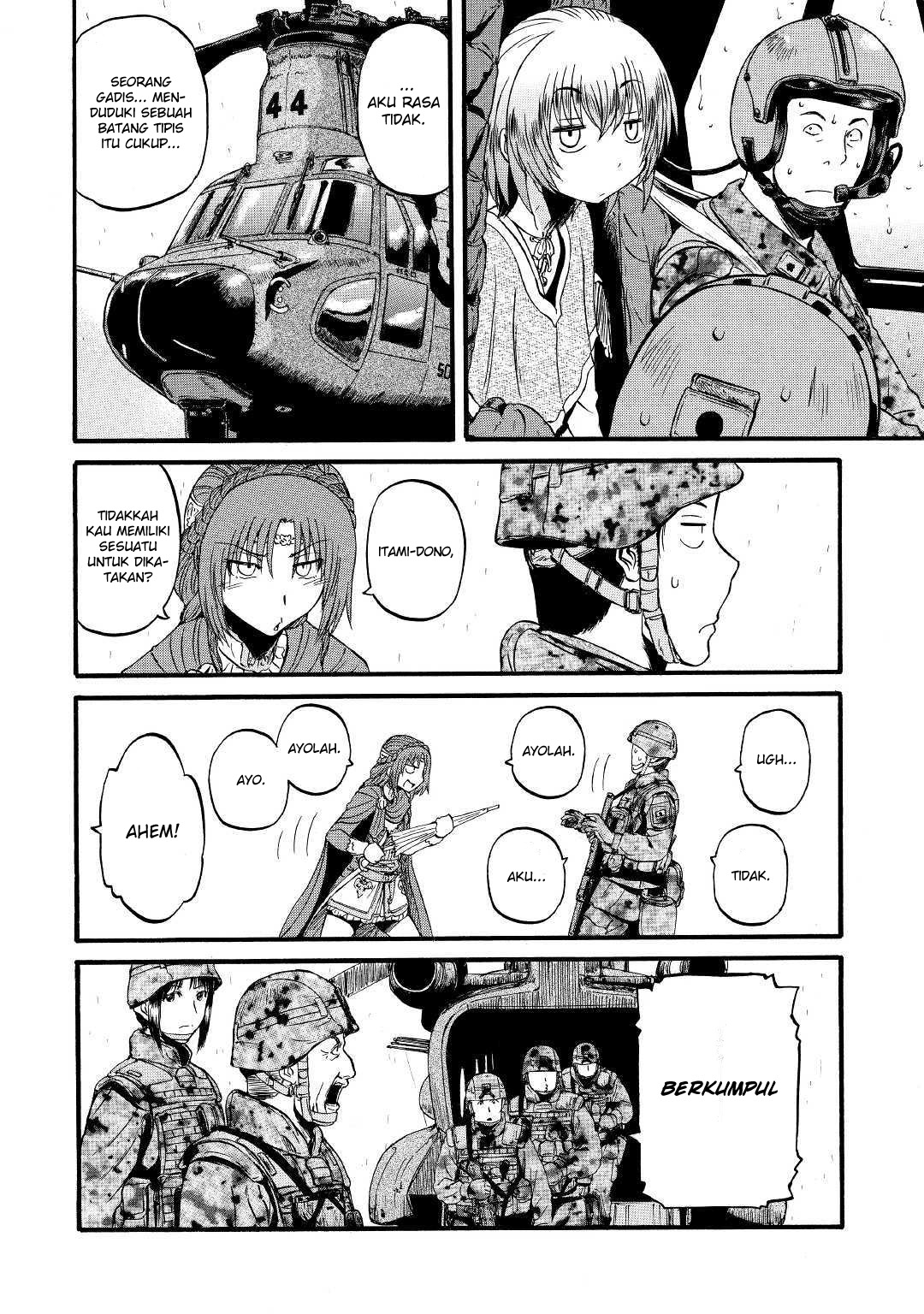 Gate – Jietai Kare no Chi nite Kaku Tatakeri Chapter 92 Gambar 18