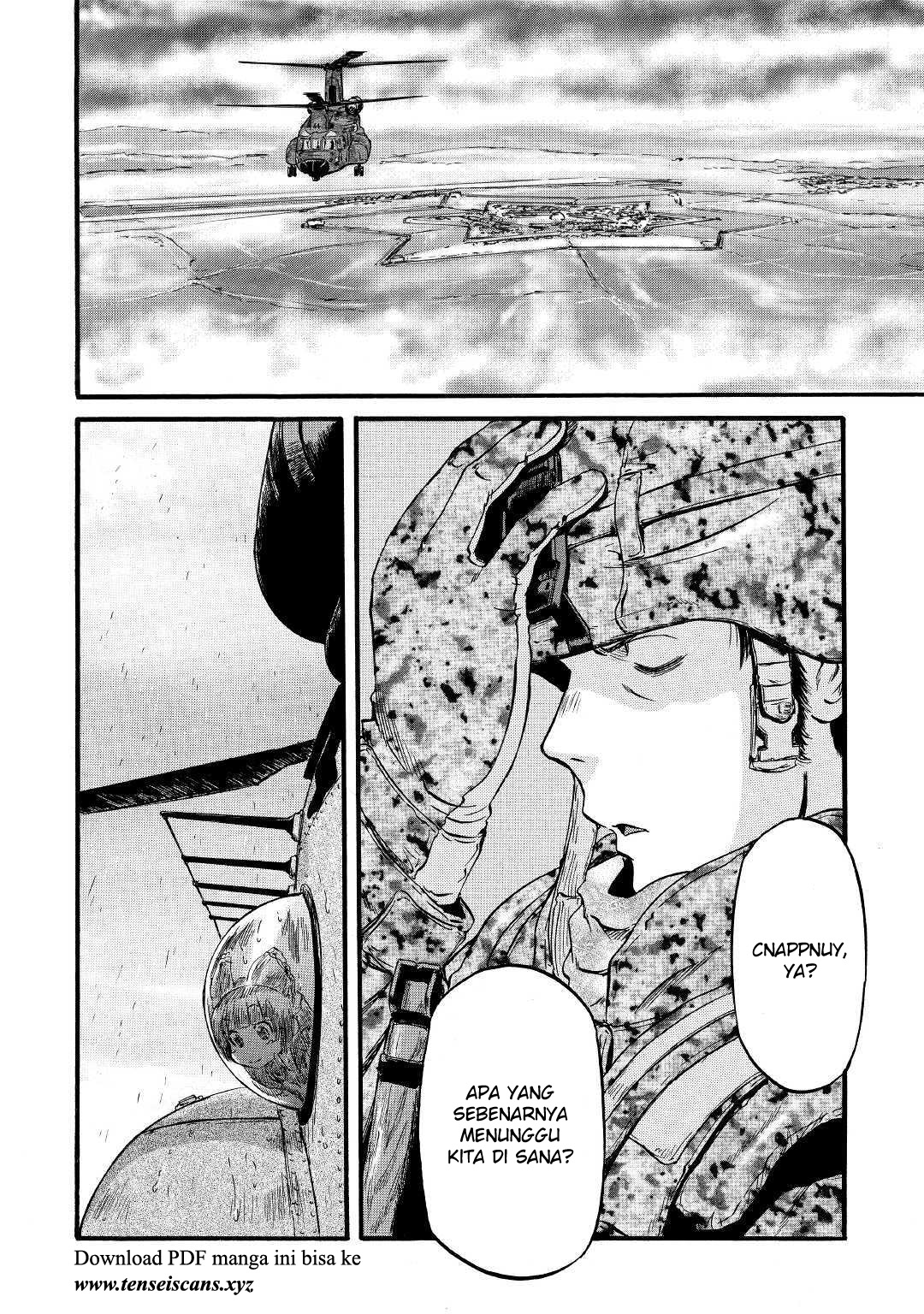Gate – Jietai Kare no Chi nite Kaku Tatakeri Chapter 92 Gambar 34