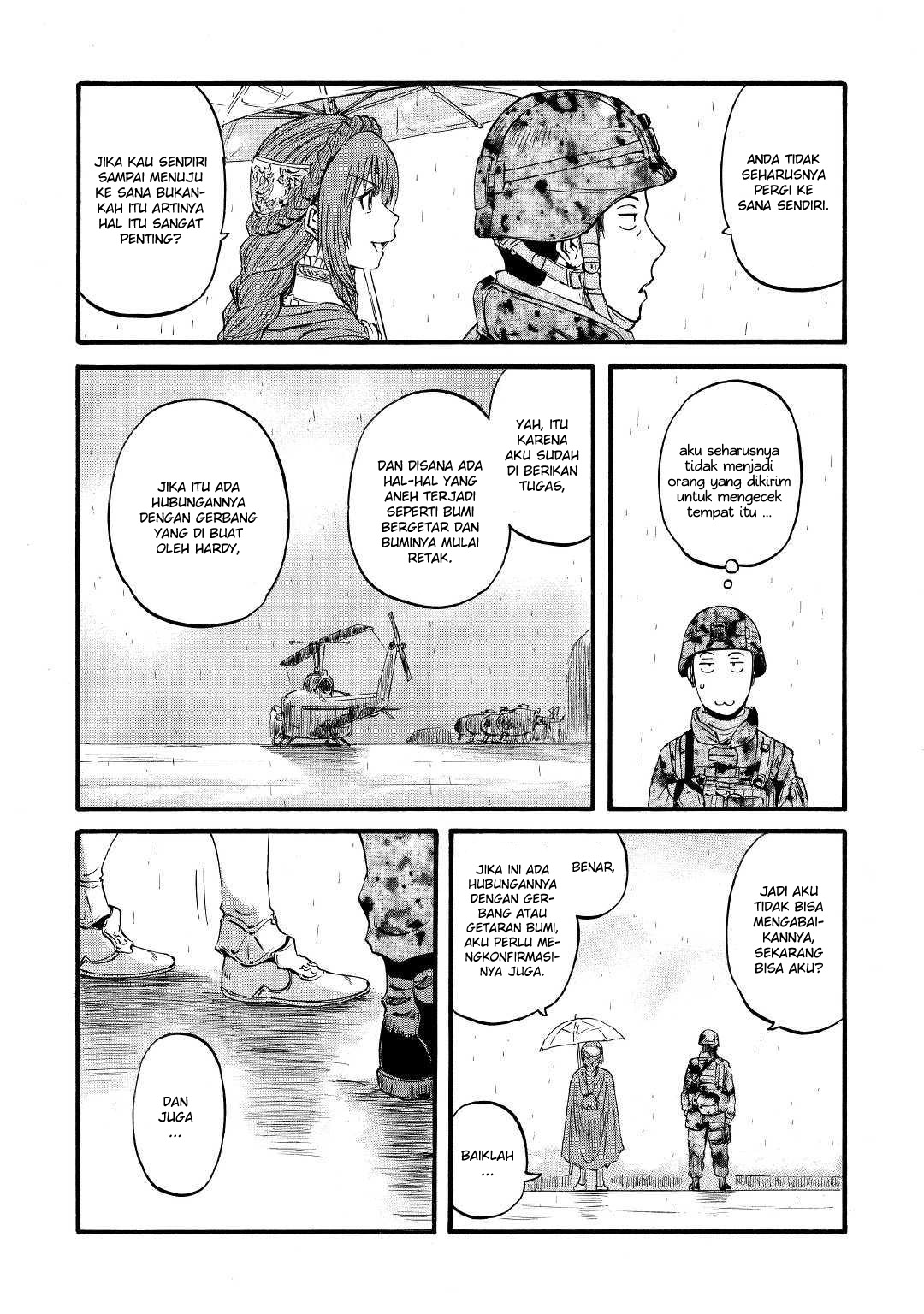 Gate – Jietai Kare no Chi nite Kaku Tatakeri Chapter 92 Gambar 6