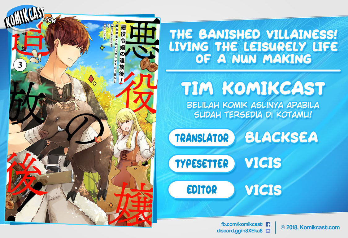 Baca Komik The Banished Villainess! Living the Leisurely Life of a Nun Making Revolutionary Church Food Chapter 12 Gambar 1