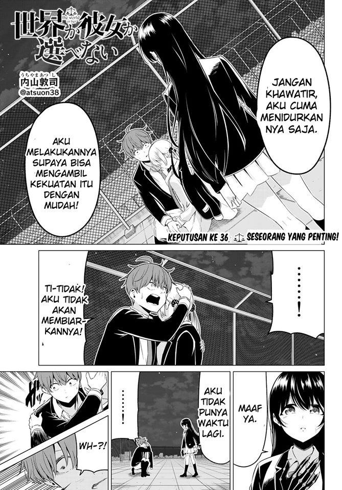 Baca Sekai ka Kanojo ka Erabenai Chapter 36 Gambar 2