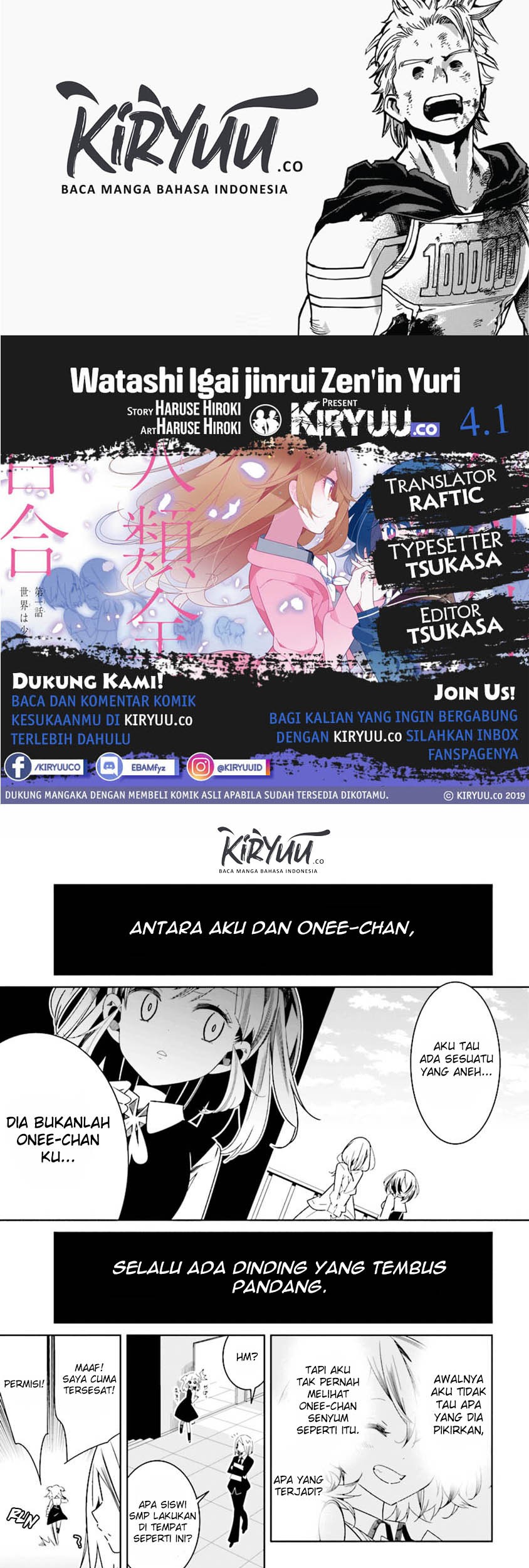 Baca Komik All of Humanity is Yuri Except For Me Chapter 04 Gambar 1
