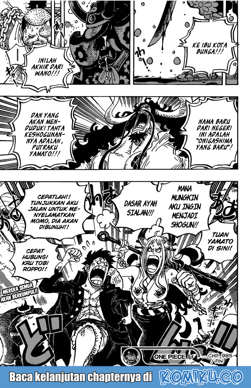 One Piece Chapter 985 Gambar 17