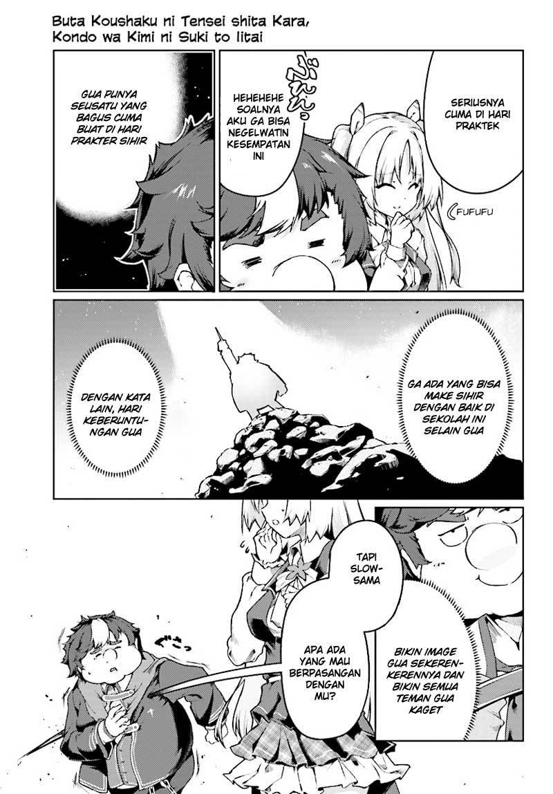 Buta Koushaku ni Tensei Shitakara, Kondo wa Kimi ni Suki to Iitai Chapter 02 Gambar 3