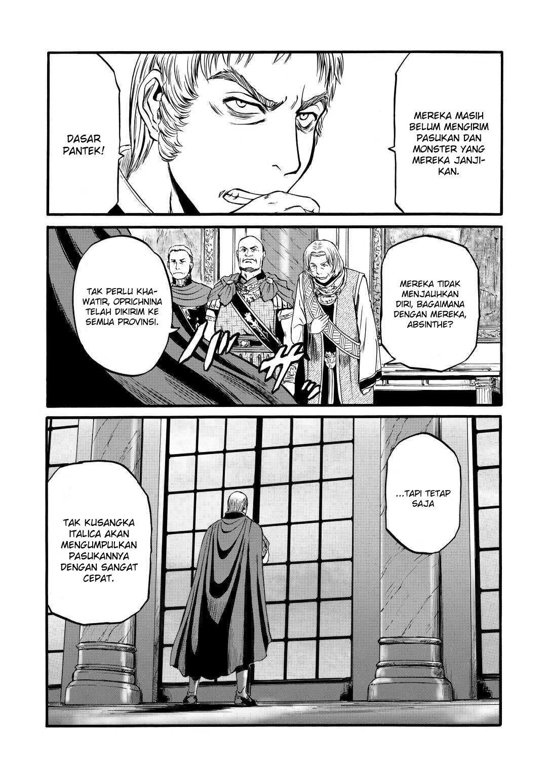 Gate – Jietai Kare no Chi nite Kaku Tatakeri Chapter 96 Gambar 21
