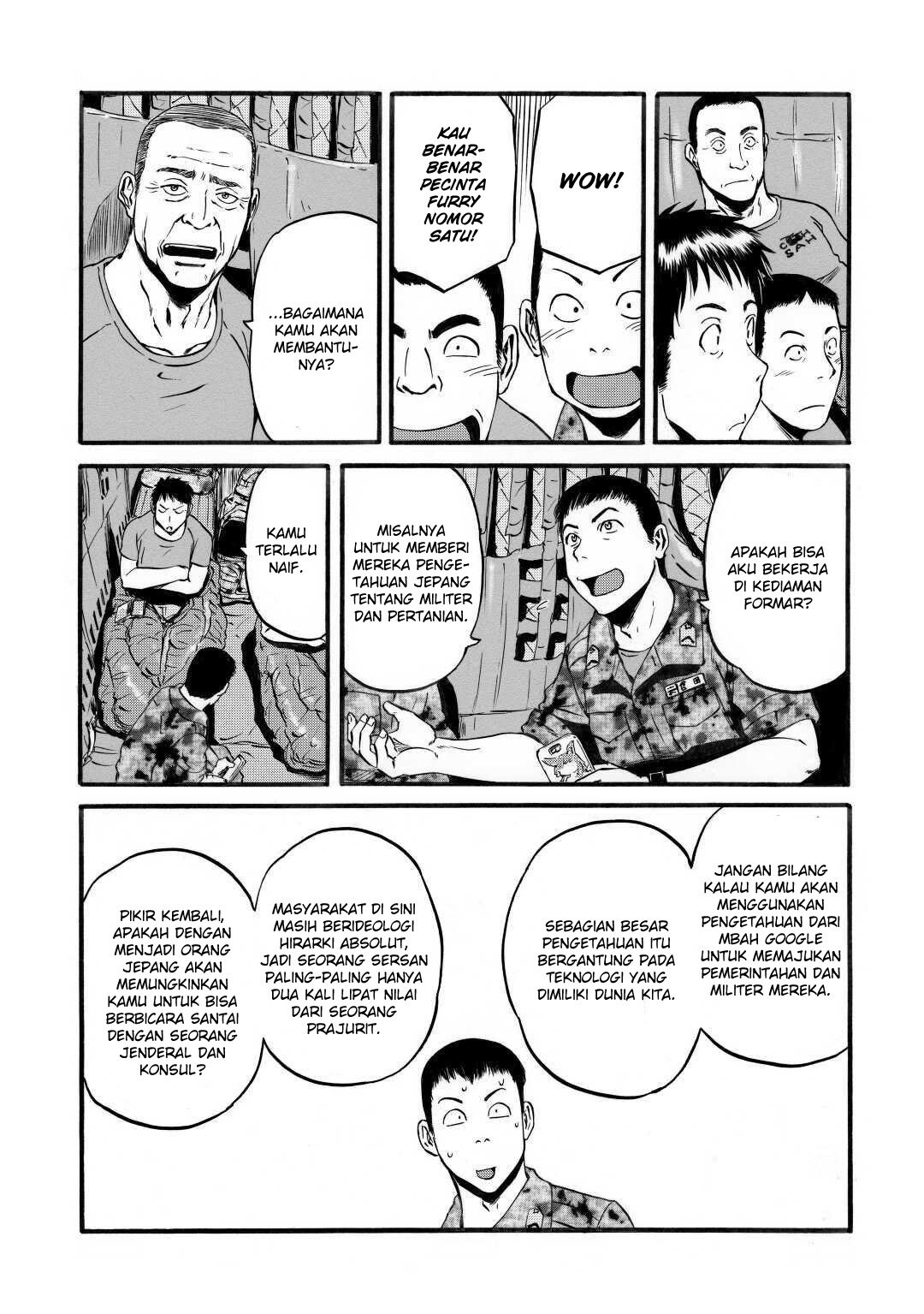 Gate – Jietai Kare no Chi nite Kaku Tatakeri Chapter 96 Gambar 7