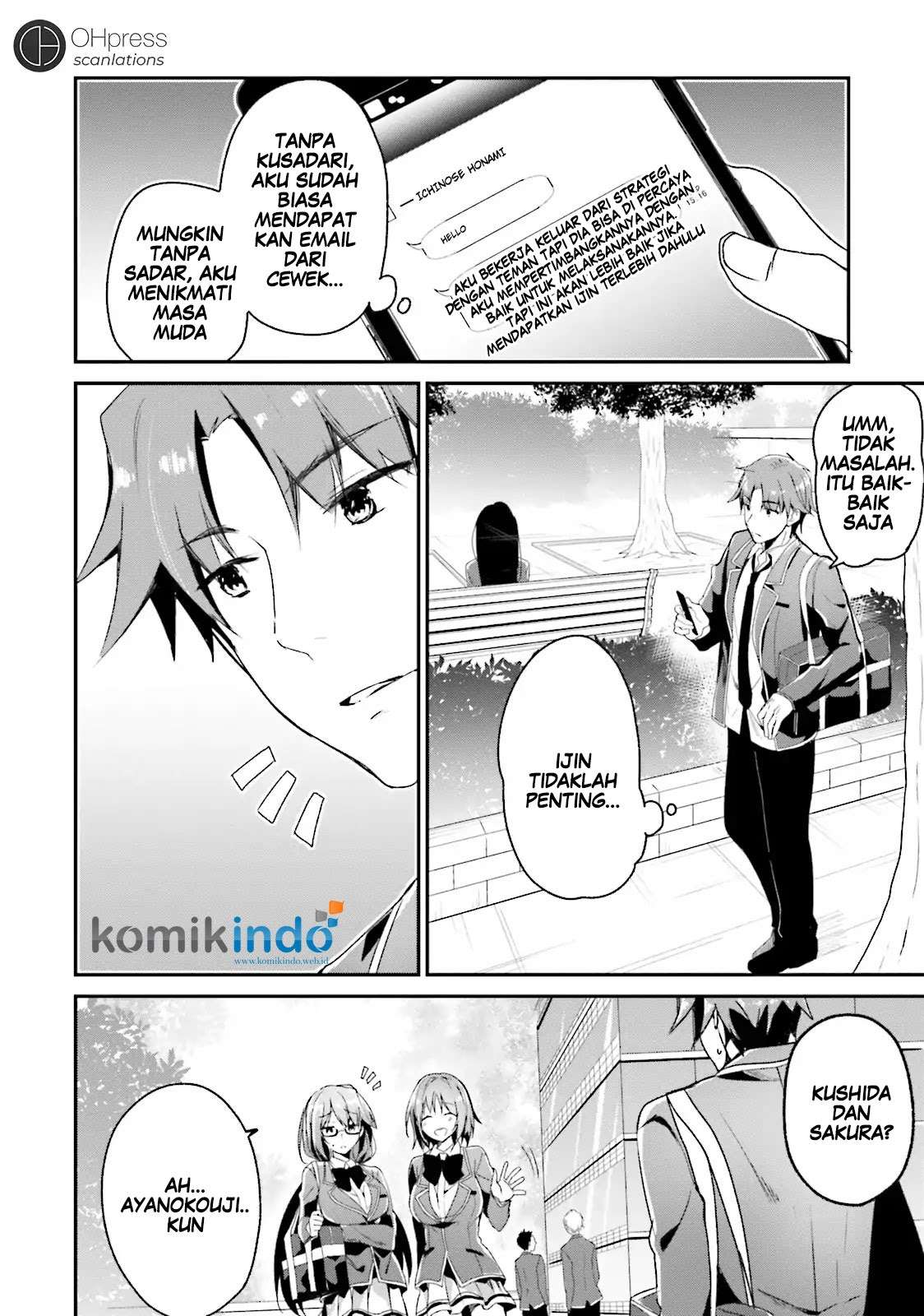 Youkoso Jitsuryoku Shijou Shugi no Kyoushitsu e Chapter 11 Gambar 13