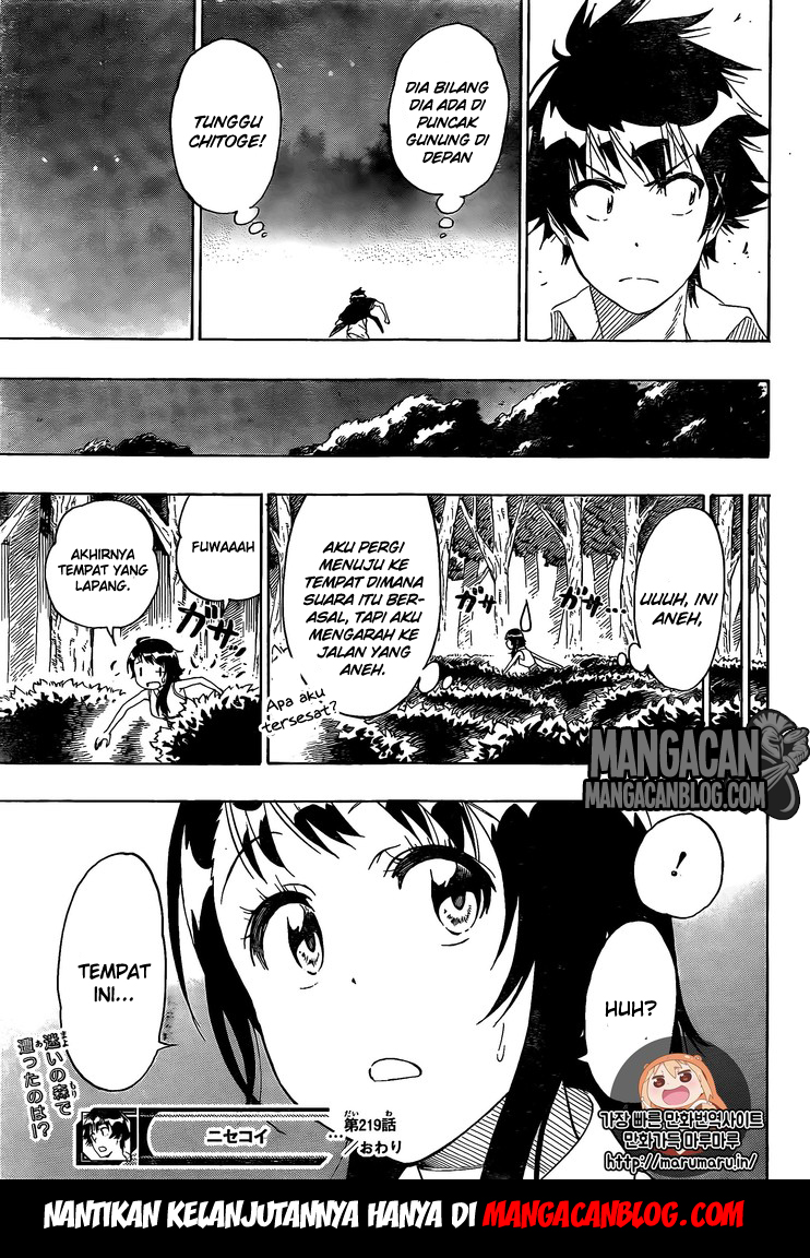 Nisekoi Chapter 219 Gambar 19