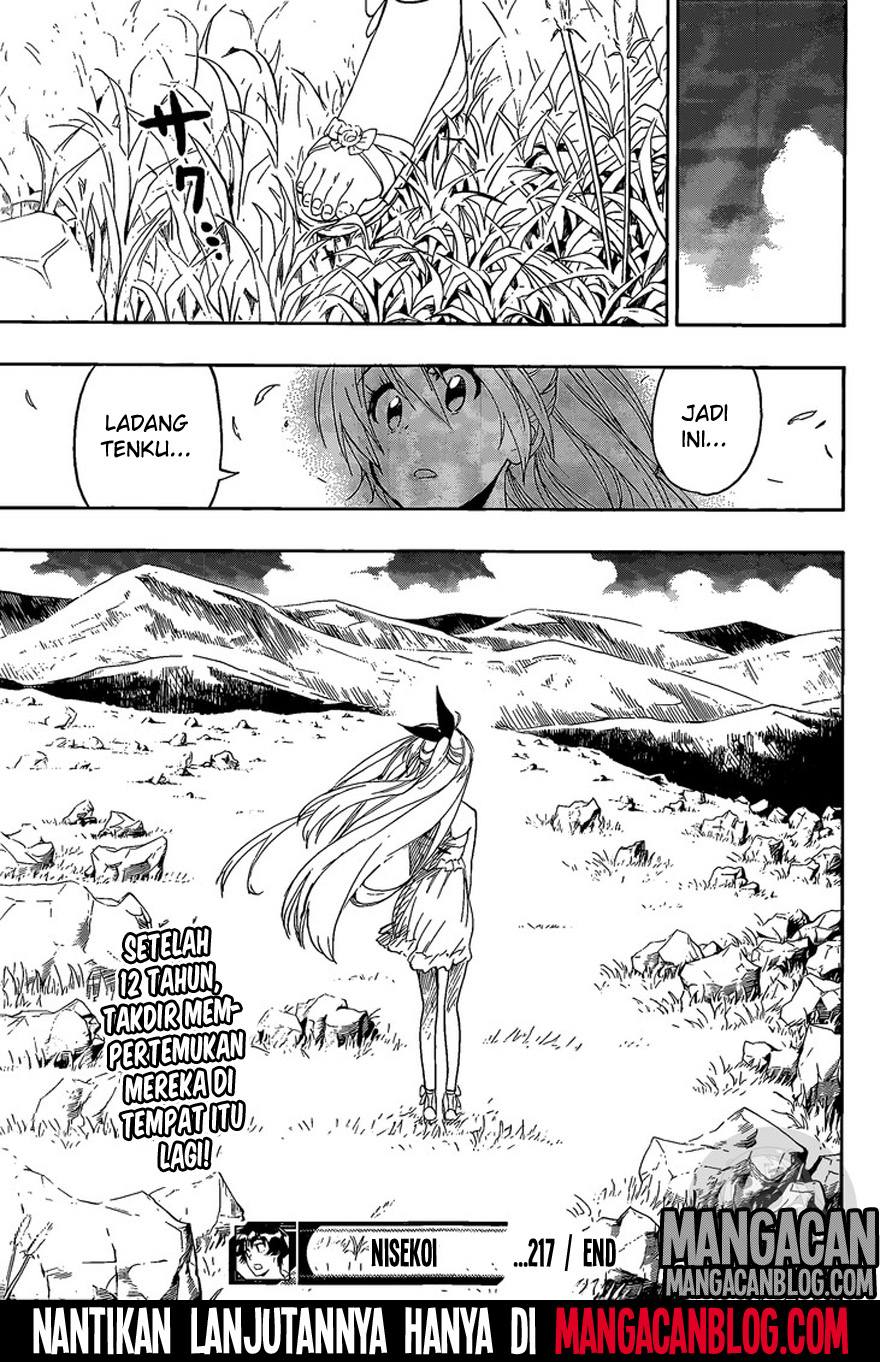 Nisekoi Chapter 217 Gambar 19
