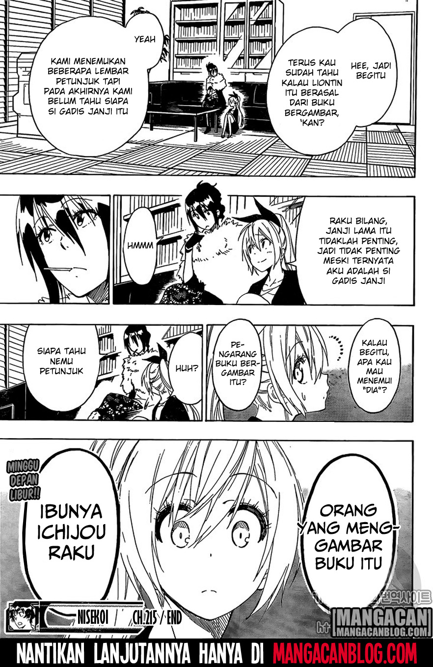 Nisekoi Chapter 215 Gambar 20