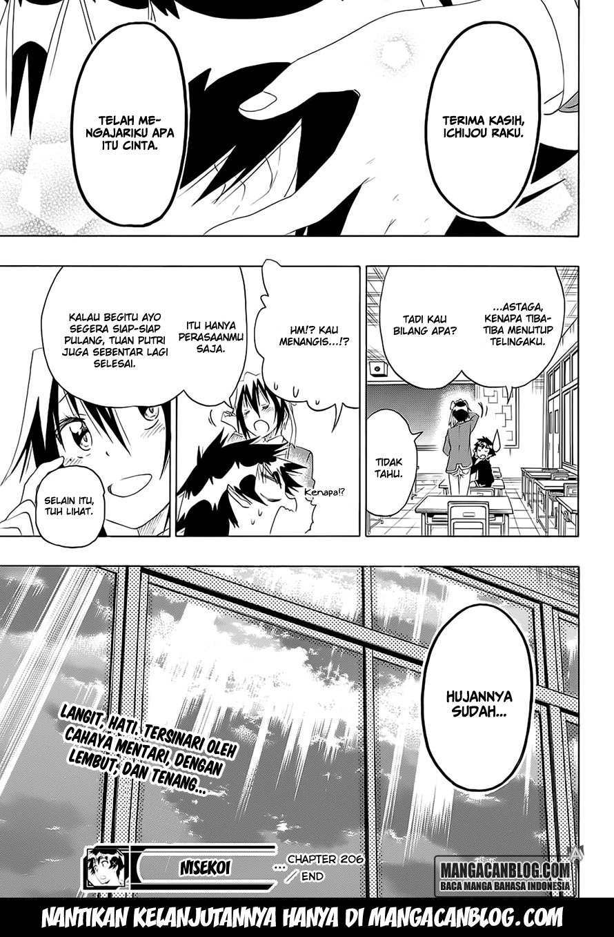 Nisekoi Chapter 206 Gambar 19