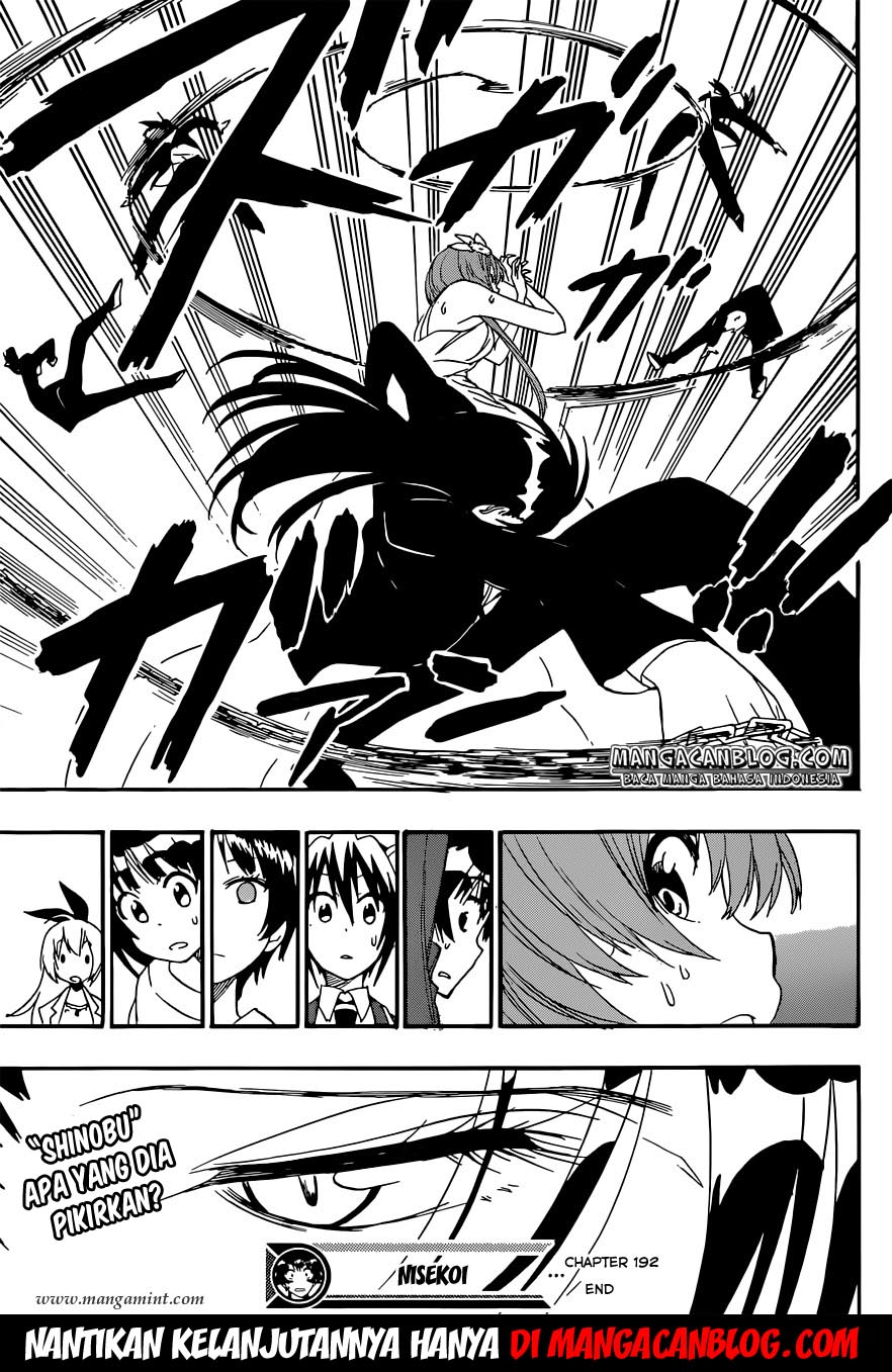 Nisekoi Chapter 192 Gambar 19