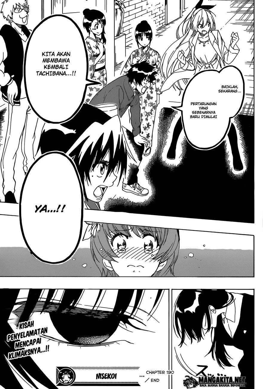 Nisekoi Chapter 190 Gambar 20