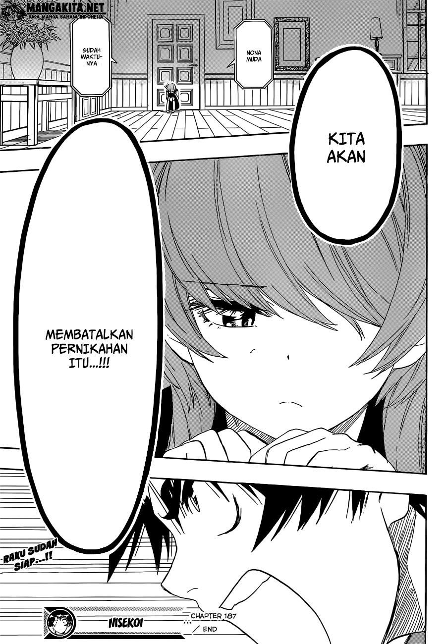 Nisekoi Chapter 187 Gambar 20