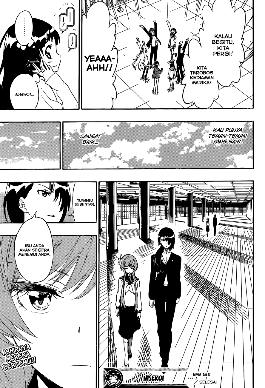 Nisekoi Chapter 182 Gambar 19