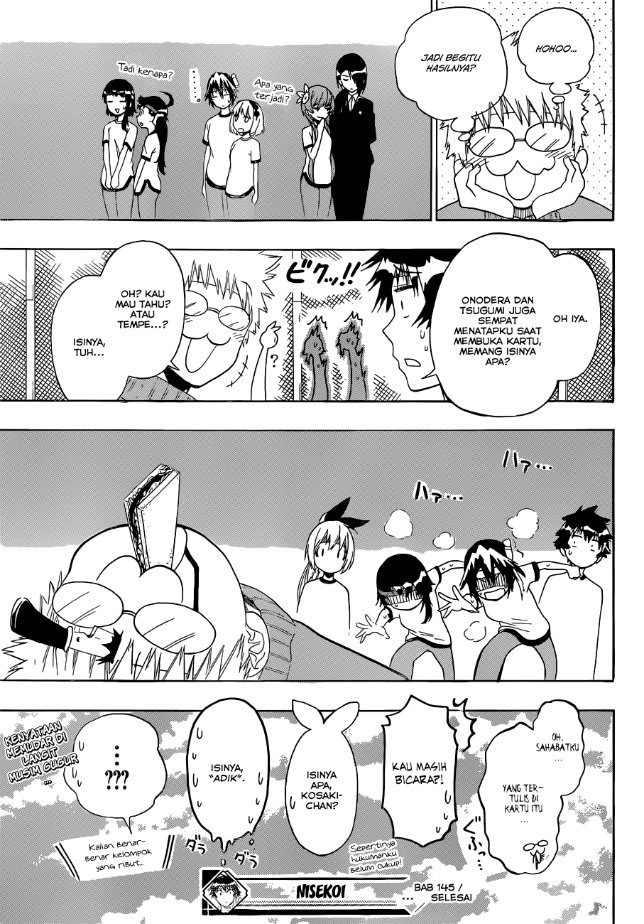 Nisekoi Chapter 145 Gambar 19
