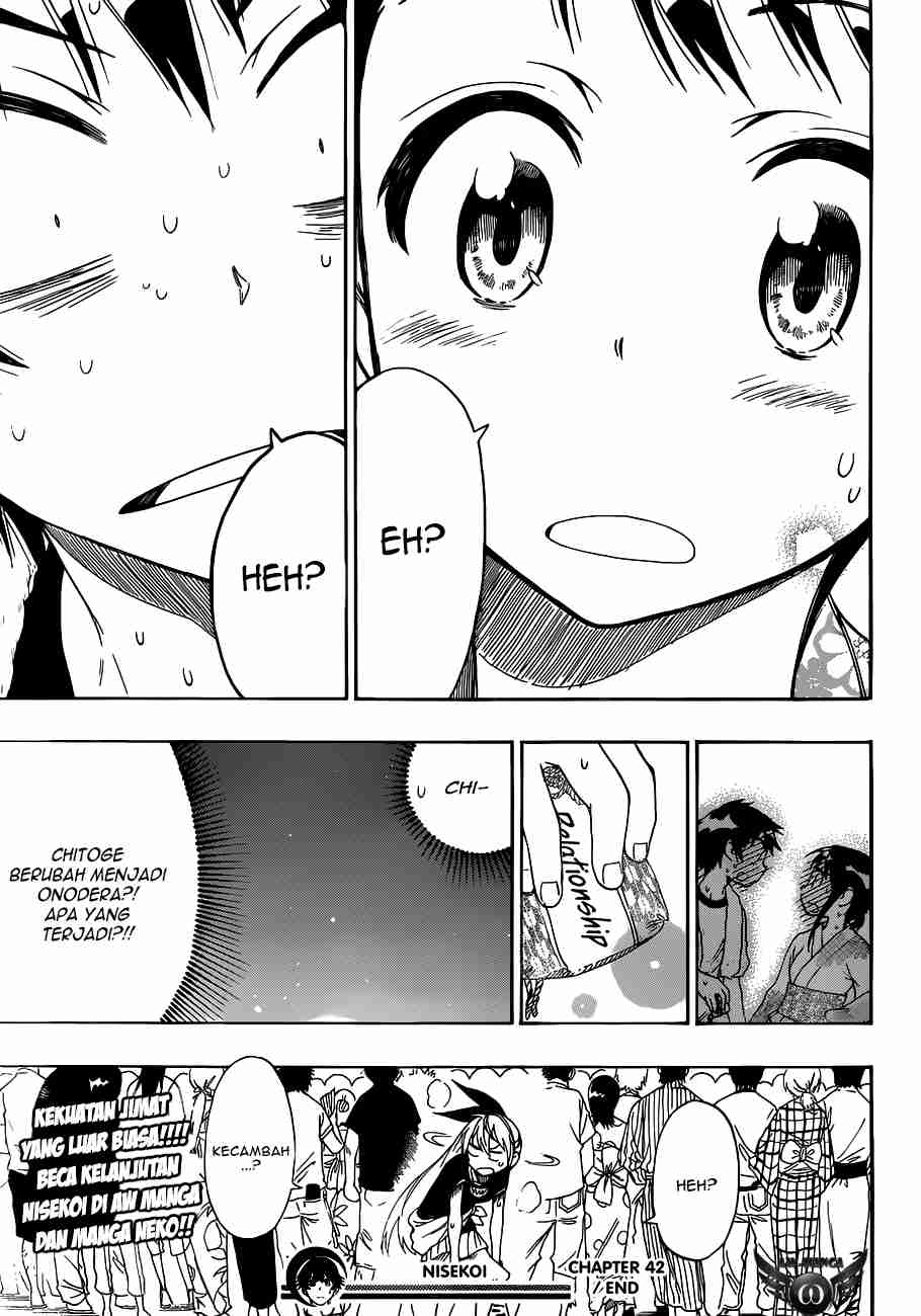 Nisekoi Chapter 42 Gambar 19