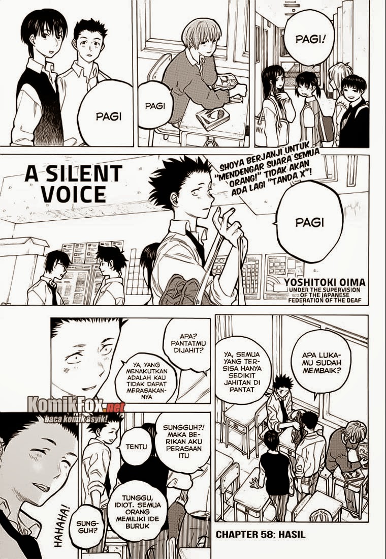 Baca Komik Koe no Katachi Chapter 58 Gambar 1