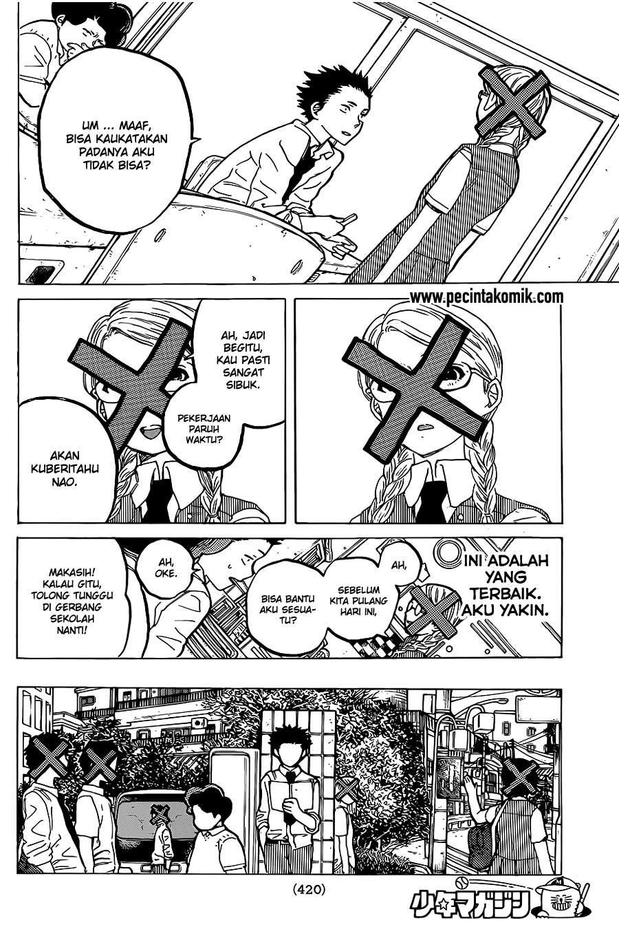 Koe no Katachi Chapter 20 Gambar 13