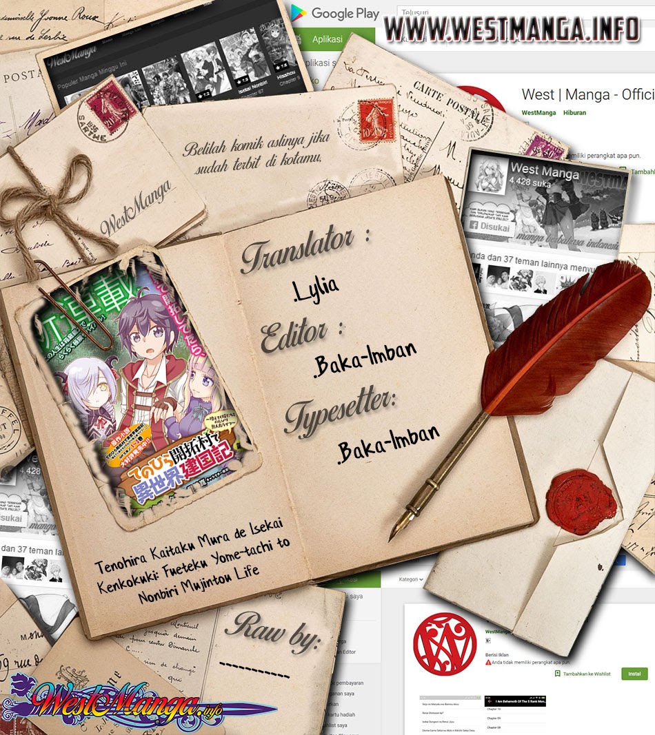 Baca Komik Tenohira Kaitaku Mura de Isekai Kenkokuki: Fueteku Yome-tachi to Nonbiri Mujintou Life (fix) Chapter 18 Gambar 1
