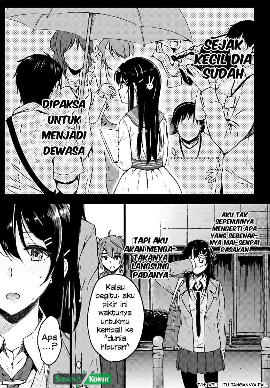 Seishun Buta Yarou wa Bunny Girl-senpai no Yume wo Minai Chapter 09 Gambar 9