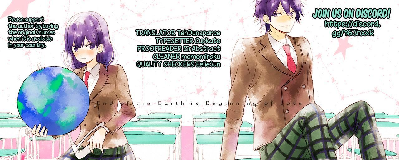 Baca Chikyuu no Owari wa Koi no Hajimari Chapter 07 Gambar 2
