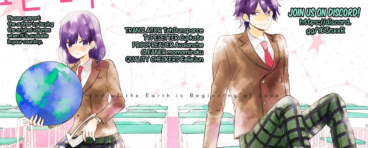 Baca  Chikyuu no Owari wa Koi no Hajimari Chapter 05 Gambar 2