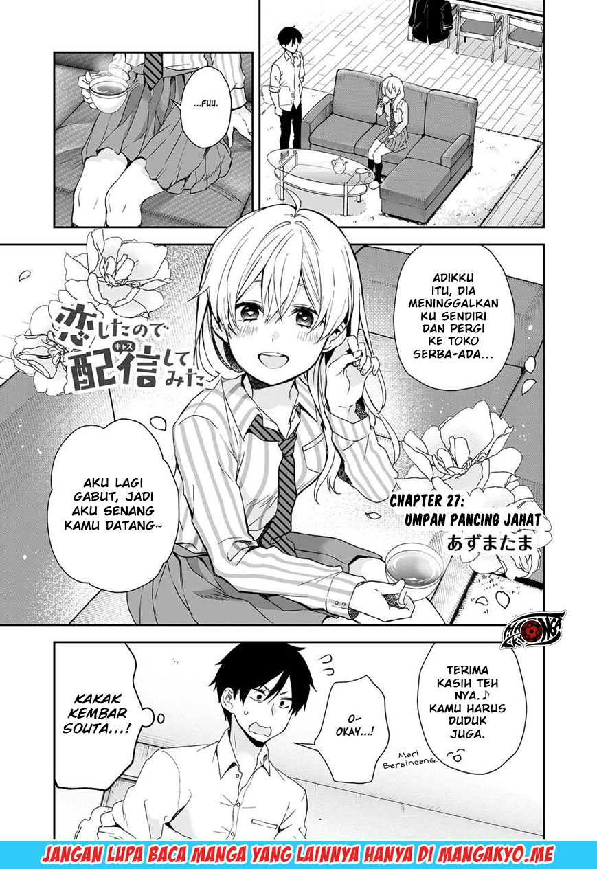 Baca Komik Koi Shita no de, Haishin Shite Mita Chapter 27 Gambar 1