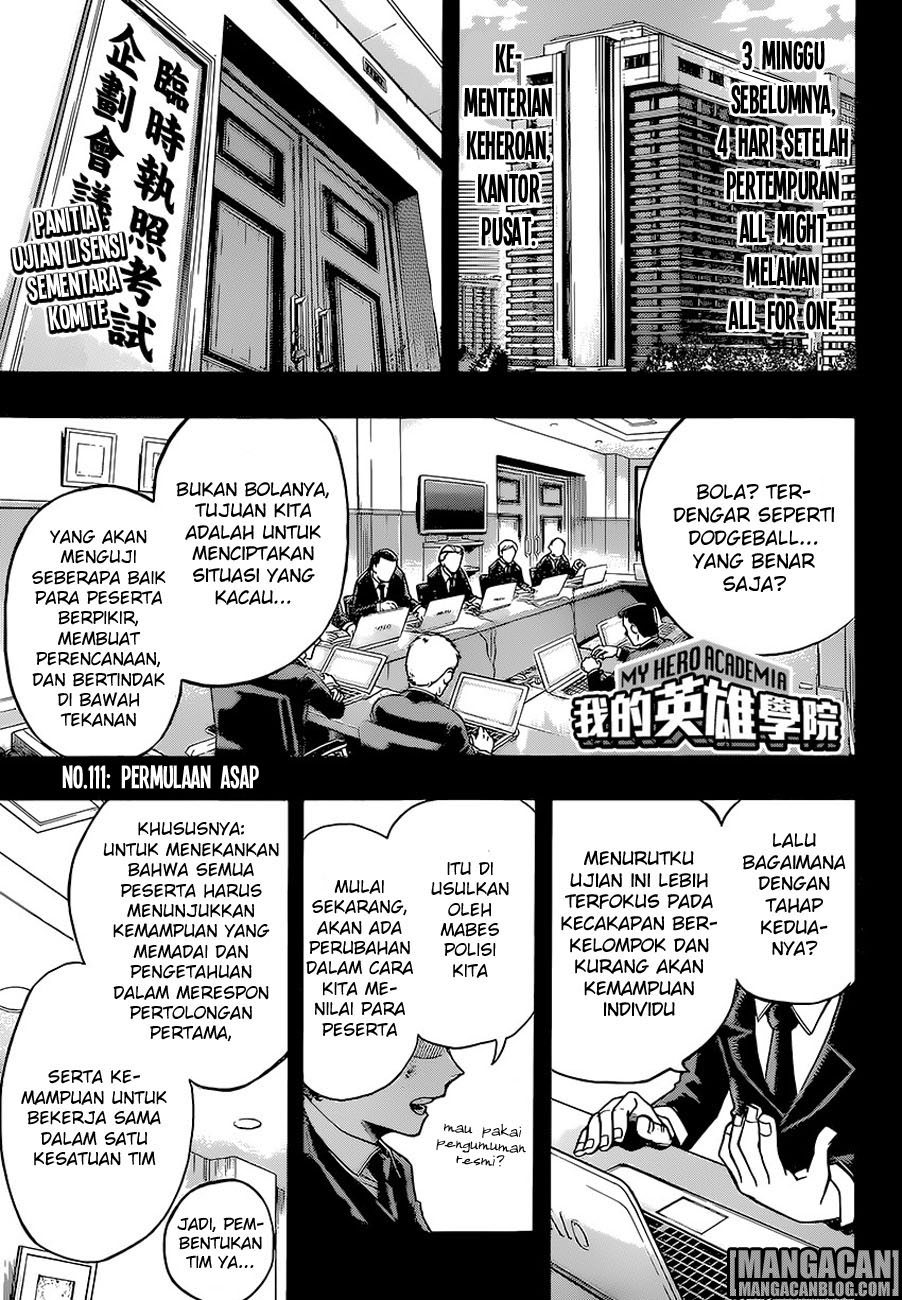 Baca Komik Boku no Hero Academia Chapter 111 Gambar 1