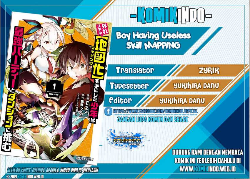 Baca Komik Hazure Skill [Mapping] wo Te ni Shita Shonen ha Saikyou Party to Dungeon ni Idomu Chapter 9.1 Gambar 1