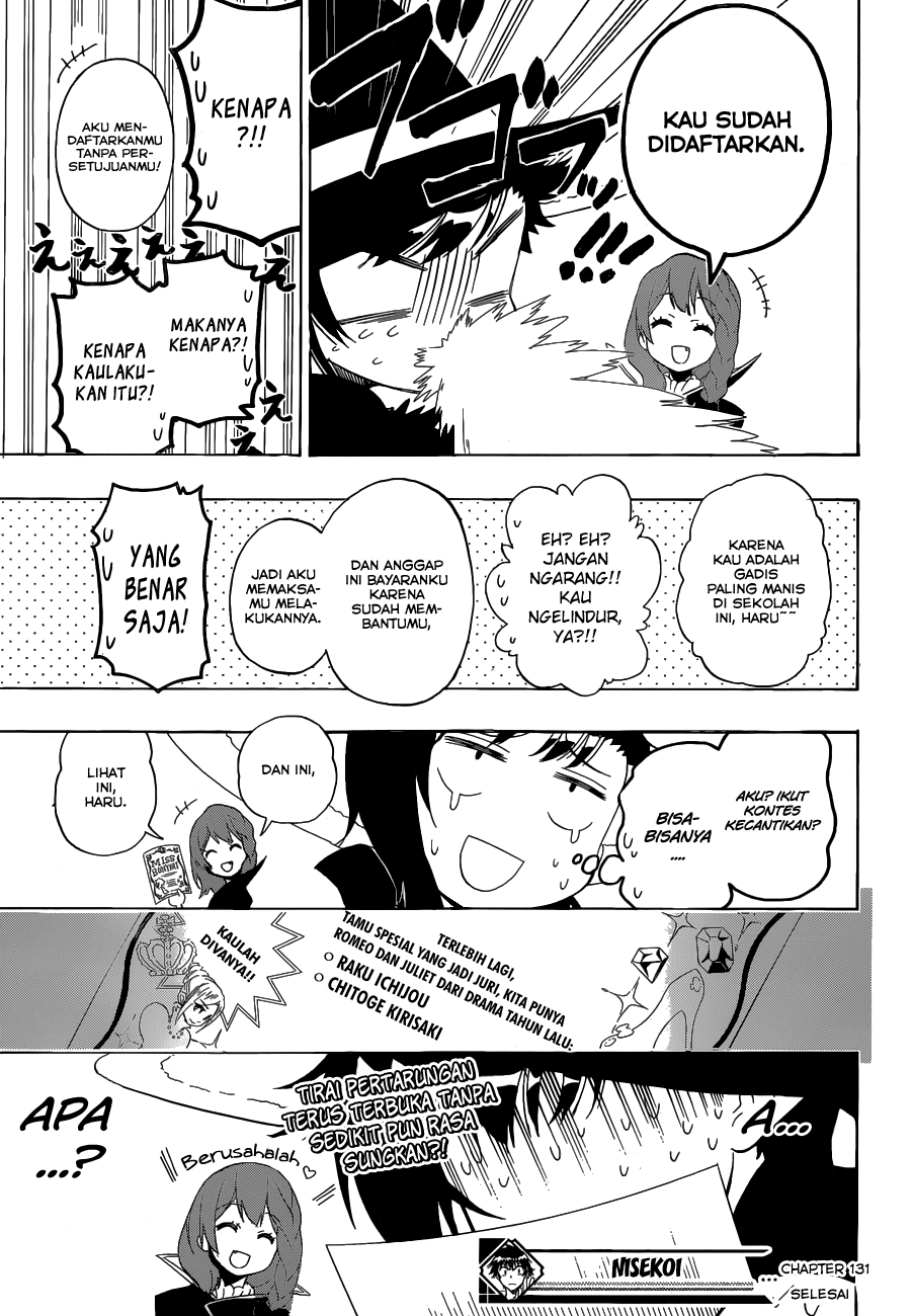 Nisekoi Chapter 131 Gambar 19