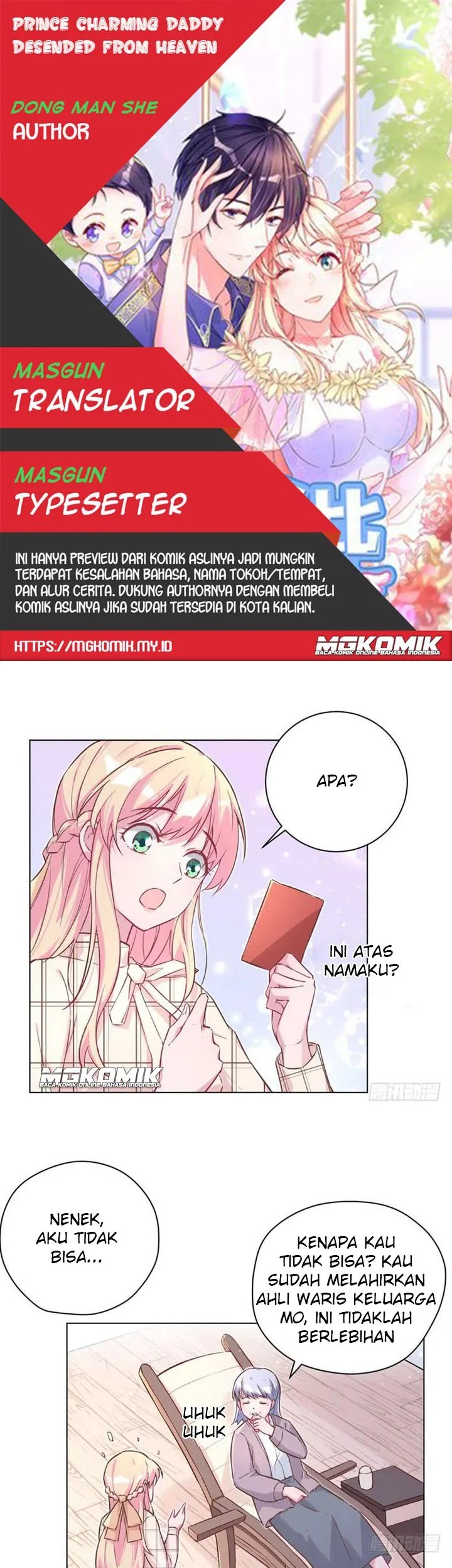 Baca Komik Prince charming daddy descended from heaven Chapter 38 Gambar 1