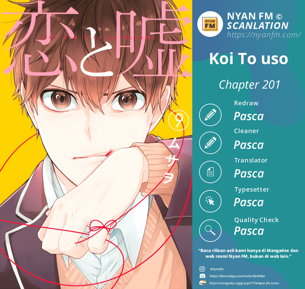 Baca Komik Koi To Uso Chapter 201 Gambar 1