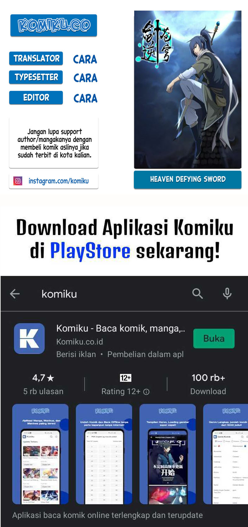 Baca Komik Heaven Defying Sword Chapter 96 Gambar 1