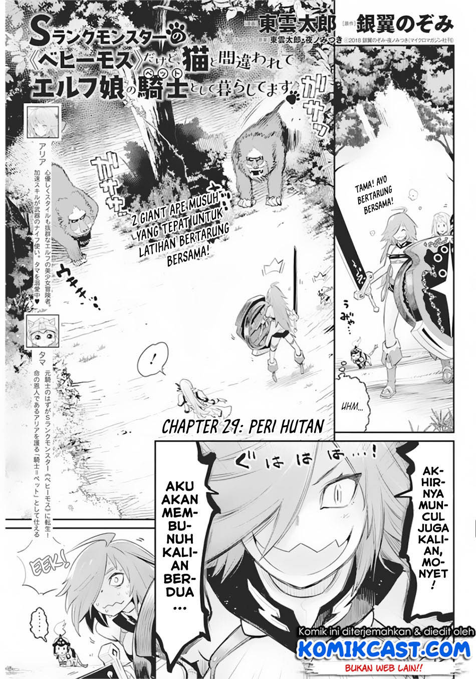 Baca S-Rank Monster no Behemoth Dakedo, Neko to Machigawarete Erufu Musume no Kishi (Pet) Toshite Kurashitemasu Chapter 29 Gambar 2