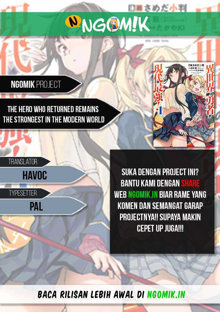 Baca Komik The Hero Who Returned Remains the Strongest in the Modern World Chapter 10.1 Gambar 1